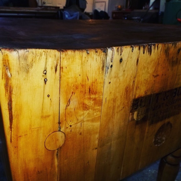 Antique Butcher Block - Picture 2 of 8